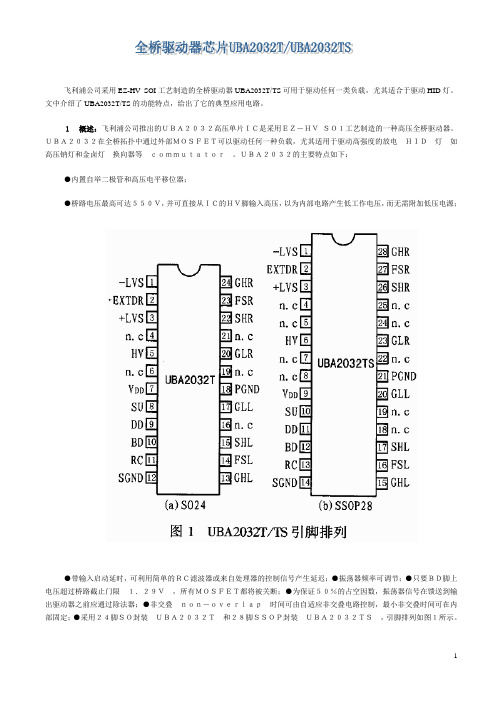 5909 全桥驱动器芯片UBA2032T UBA2032TS 