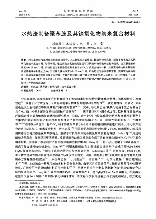 水热法制备聚苯胺及其铁氧化物纳米复合材料