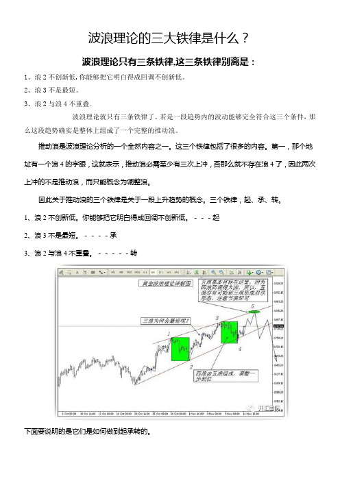 波浪理论的三大铁律是什么？