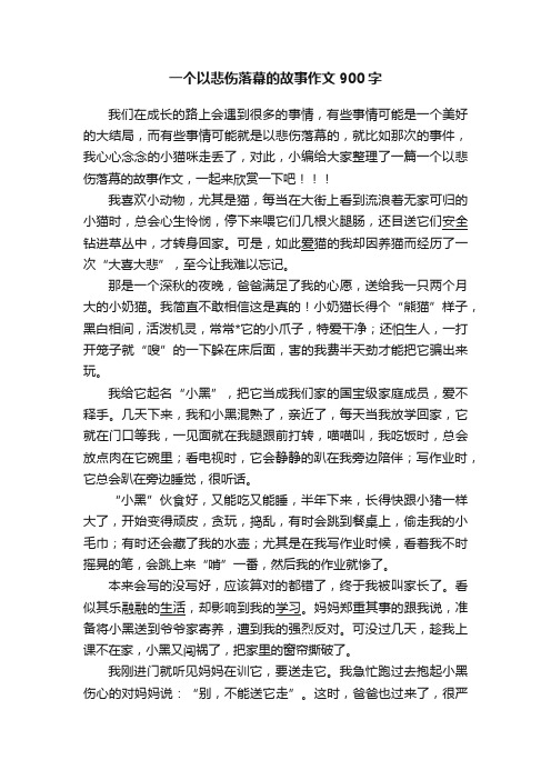 一个以悲伤落幕的故事作文900字