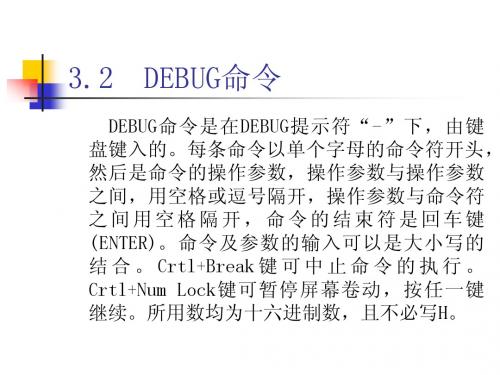 debug命令