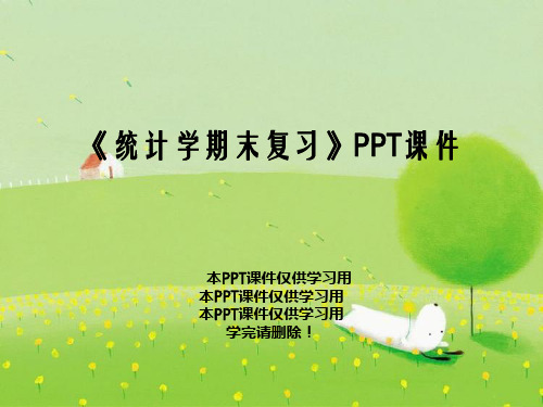 《统计学期末复习》PPT课件