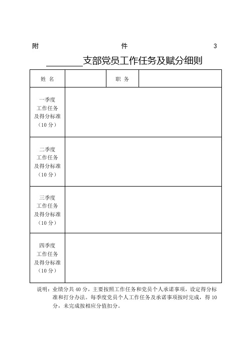 党员积分制表格