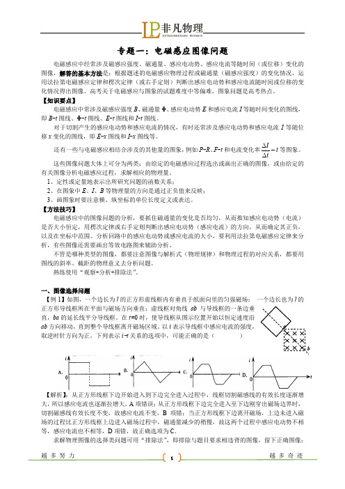 经典总结电磁感应：专题1：电磁感应图像问题