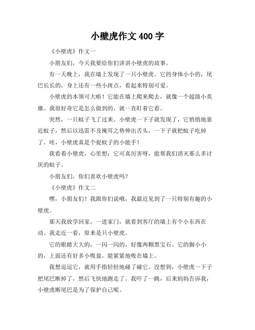 小壁虎作文400字