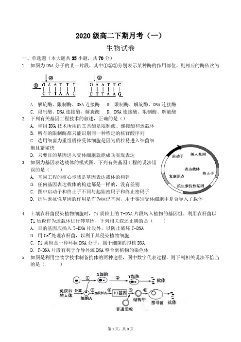 生物选修3试题