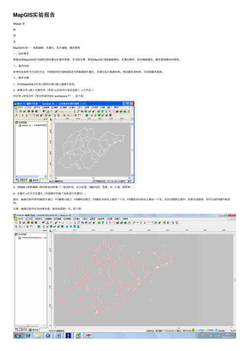 MapGIS实验报告