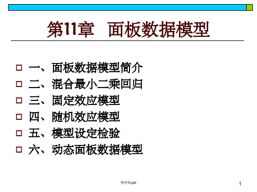 第11章 面板数据模型