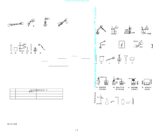 九年级化学基本实验操作技能复习专题