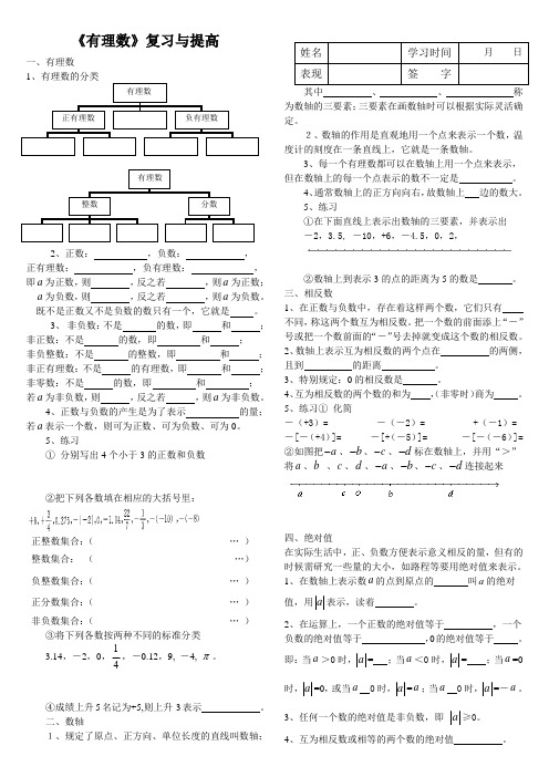 有理数提高