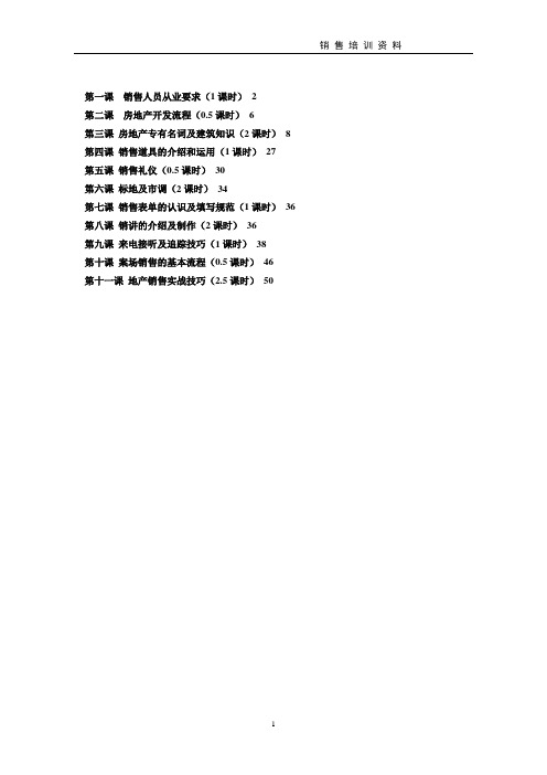 房地产培训资料整合篇