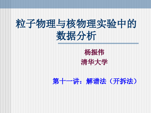 粒子物理和核物理实验中的数据分析