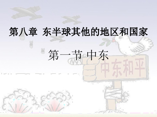 人教版初中地理《中东》PPT1