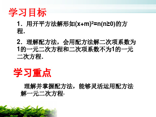 用配方法求解一元二次方程1课时ppt课件