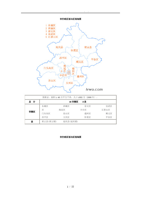 全国省市区行政区划分