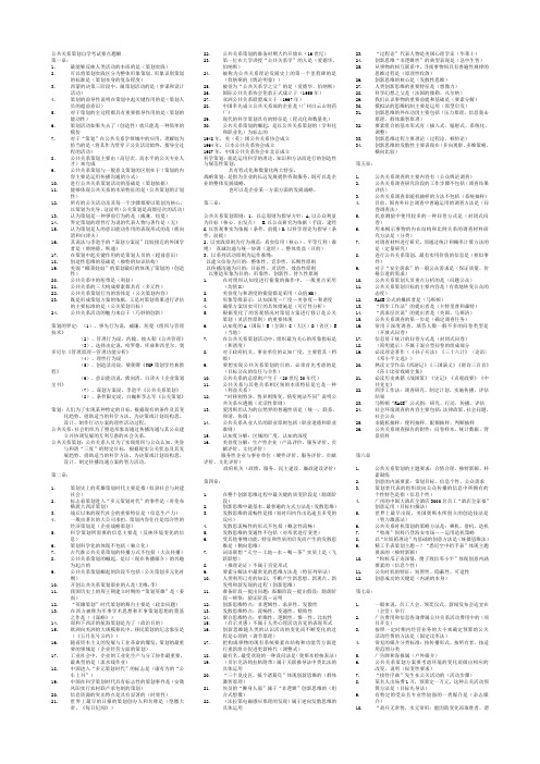 2014年最新公共关系策划自学考试重点题解