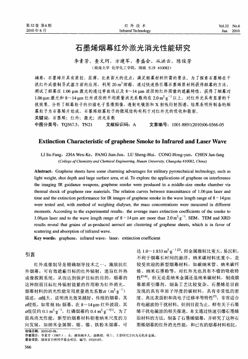 石墨烯烟幕红外激光消光性能研究