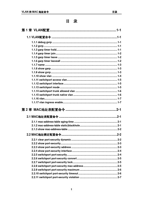 03_VLAN和MAC地址命令