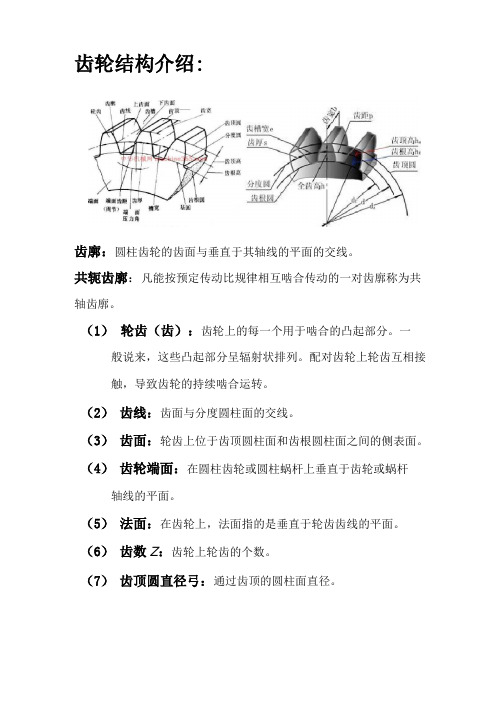 齿轮重要参数解释