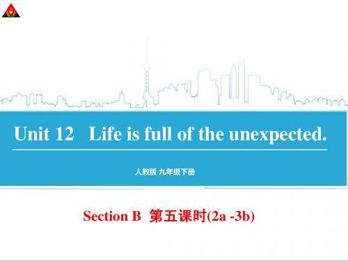 2014人教版unit12   life is full  of  unexpected  第五课时