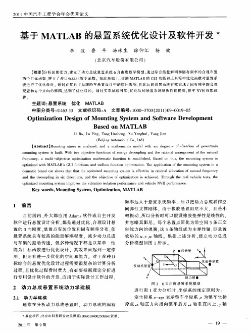 基于MATLAB的悬置系统优化设计及软件开发