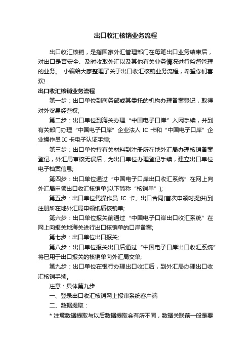 出口收汇核销业务流程