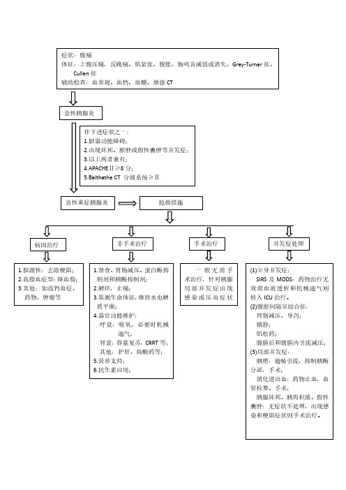 重症胰腺炎诊断治疗流程图