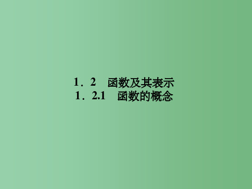 高中数学 1.2.1 函数及其表示 函数的概念课件 新人教A版必修1