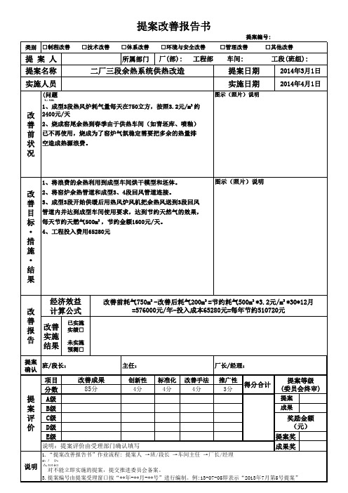 提案改善模板