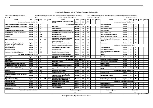 成绩单-福建师范大学-横版18列