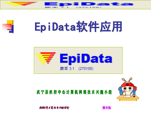 EpiData数据管理软件应用教程