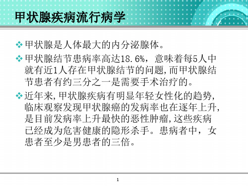 甲状腺疾病流行病学PPT课件