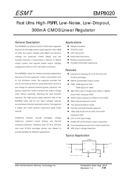 Elite Semiconductor EMP8020 产品说明书