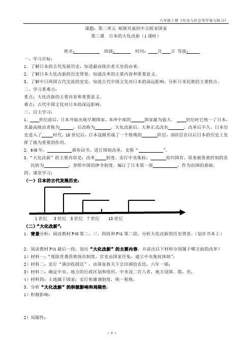 日本的大化改新(2.3一课时)