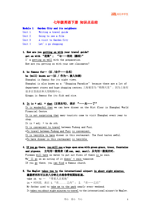 上海版牛津英语7B资料