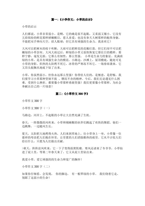 小草给我的启示作文300字