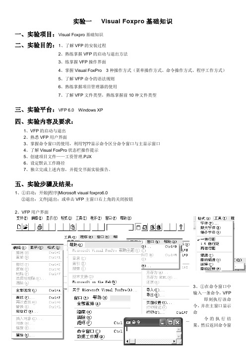 VFP原理上机资料