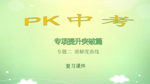 2017年中考化学(安徽专用)总复习课件-专题二 溶解度曲线 (共14张ppt)