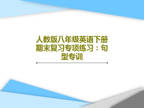 人教版八年级英语下册期末复习专项练习:句型专训48页文档