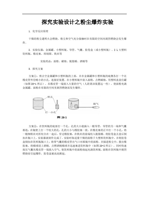 中考化学专题复习探究实验设计之粉尘爆炸实验