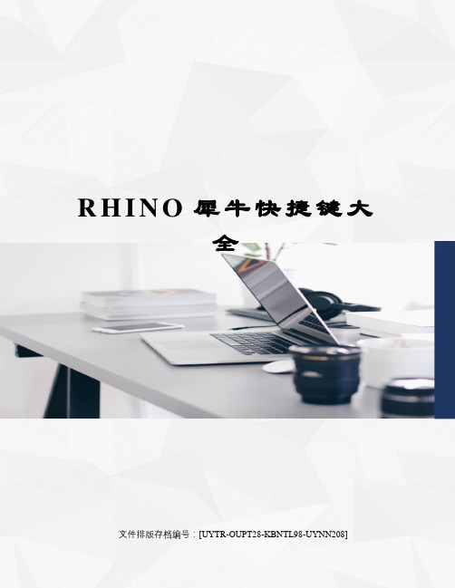 RHINO犀牛快捷键大全