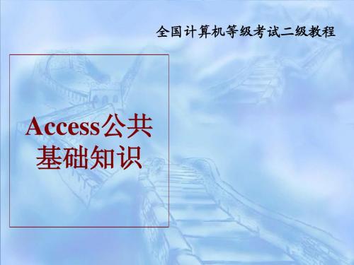 access二级公共基础知识