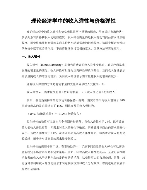 理论经济学中的收入弹性与价格弹性