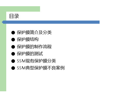 保护膜材料特性说课材料