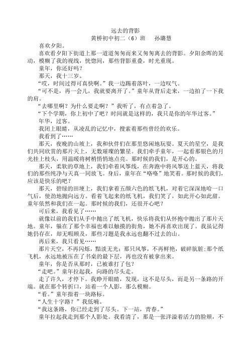 远去的背影