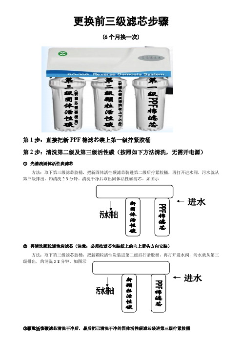 更换前三级滤芯步骤