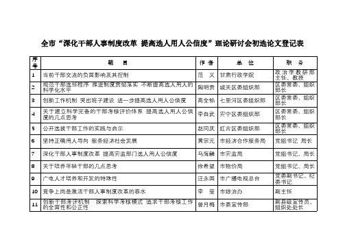 深化干部人事制度改革提高选人用人公信度