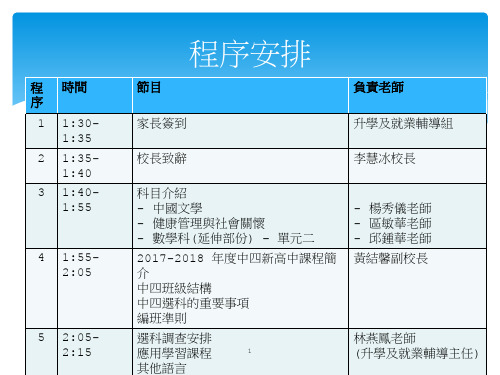 新高中课程选科意向