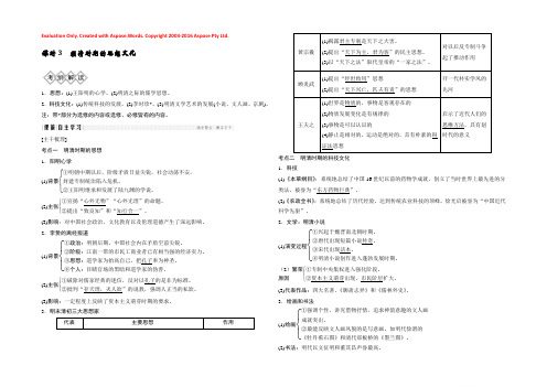 2019届高考历史一轮复习通史人教版讲义：阶段五 课时3 明清时期的思想文化 Word版含解析