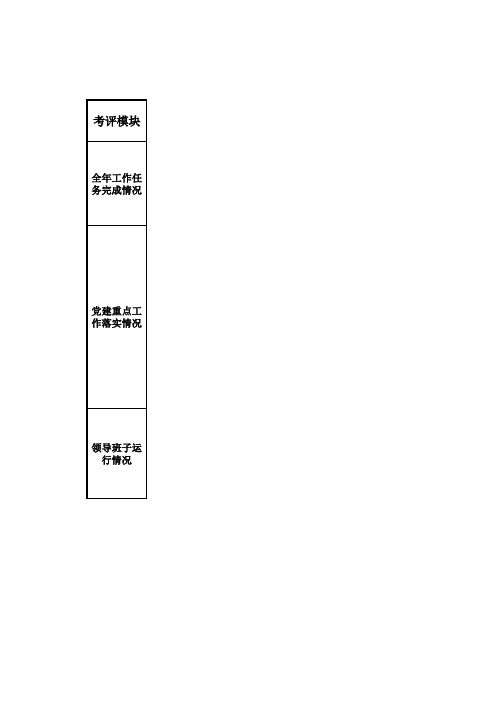 领导班子和领导干部年度综合考评要点